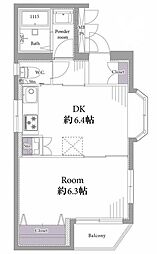 キャピタルビュー滝野川 1DKの間取図画像