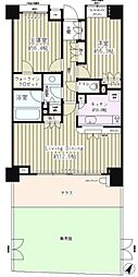 上野毛パーク・ホームズアダージオ 2LDKの間取図画像