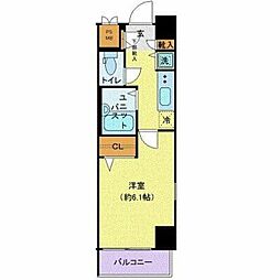 JR京浜東北・根岸線 大森駅 徒歩3分の賃貸マンション 4階1Kの間取り