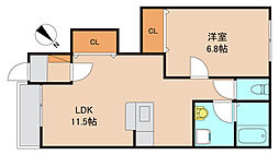 HEADLEYGRANGE 1LDKの間取図画像
