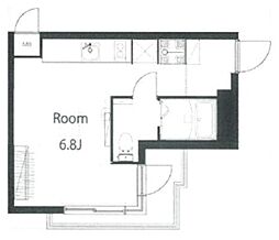 NICアーバンハイム根津公園 10階ワンルームの間取り