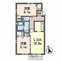 クレセオ久保田 204 ｜ 山形県山形市久保田３丁目5-27（賃貸アパート2LDK・2階・54.30㎡） その2