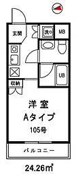 T-アプローズ 1Kの間取図画像