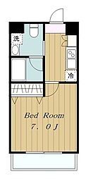 小田急小田原線 町田駅 徒歩6分の賃貸マンション 10階1Kの間取り