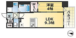 JR東海道・山陽本線 三ノ宮駅 徒歩10分の賃貸マンション 2階1LDKの間取り