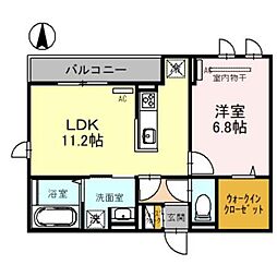 D-room今川C 1LDKの間取図画像