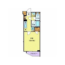 プレール・ドゥーク高井戸 3階1Kの間取り