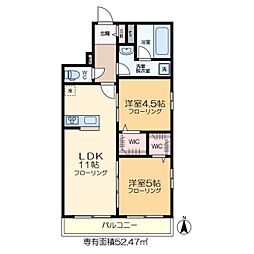 ヘーベルメゾン西葛西　Ｅ 3階2LDKの間取り