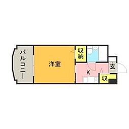 メゾン・ド・ファシル ワンルームの間取図画像