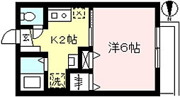 プレステージ宮坂 1Kの間取図画像