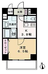 Ｃｏｍｏ Ｐａｌａｃｉｏ 日暮里 5階1Kの間取り