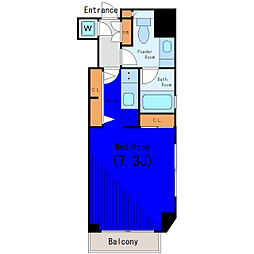 JR京浜東北・根岸線 大森駅 徒歩4分の賃貸マンション 2階ワンルームの間取り
