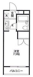 ユーコート目白 ワンルームの間取図画像
