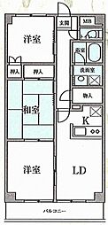 ロマーナ弐番館 3LDKの間取図画像