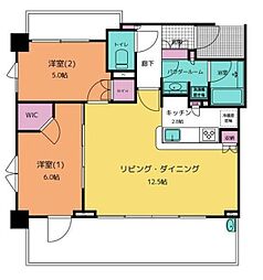 シティハウス柏ステーションコート 2LDKの間取図画像