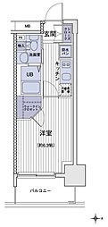 エスティメゾン大島 1Kの間取図画像