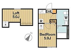 ワンズアヴェニール淵野辺 1階1Kの間取り