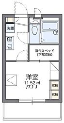 レオパレスリベール 4階1Kの間取り