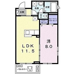 スピティ根津 1LDKの間取図画像