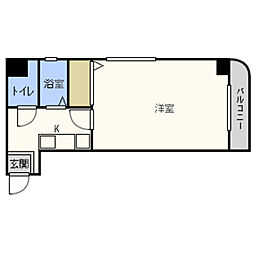 いわき6番館 1Kの間取図画像