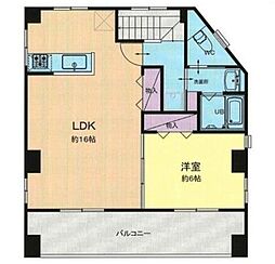 ウイング鶴見 4階1LDKの間取り