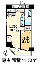 アイル王子ノルド 10階1LDKの間取り