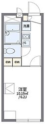 レオパレスフラワーコートA 1Kの間取図画像