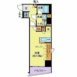東京メトロ銀座線 末広町駅 徒歩3分の賃貸マンション 4階ワンルームの間取り
