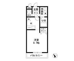 グレートアドバンスB ワンルームの間取図画像