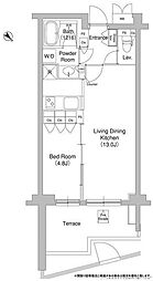 コンフォリア原宿 1LDKの間取図画像