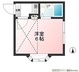 第2グリーンハイツ ワンルームの間取図画像