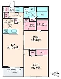 SOLANAII 2SLDKの間取図画像