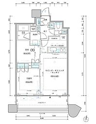パークタワー勝どきサウス 9階2LDKの間取り