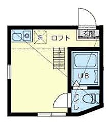 ユナイト稲田ウエストミンスター ワンルームの間取図画像