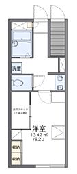 レオパレスコンフィアンス 1Kの間取図画像