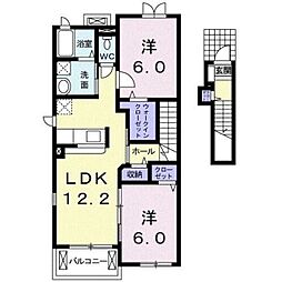 グランベル2 2LDKの間取図画像