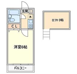 オラシオンT 1Kの間取図画像