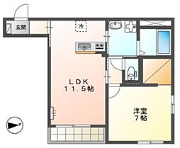 Wishing Well 1LDKの間取図画像