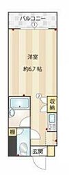 フラッツ和泉 ワンルームの間取図画像