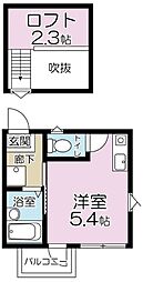 イーストハイム ワンルームの間取図画像