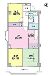 ジュノーヒル 3LDKの間取図画像