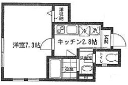 シャルム桜上水 1階1Kの間取り