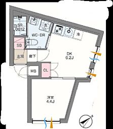 Palways高田馬場 1DKの間取図画像