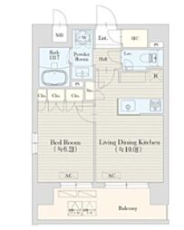 グランレスト渋谷大山町 4階1LDKの間取り