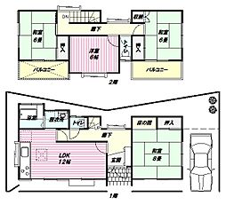 柏原住宅（67-21） 4LDKの間取り