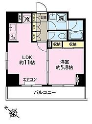 京王相模原線 稲城駅 徒歩2分の賃貸マンション 6階1LDKの間取り