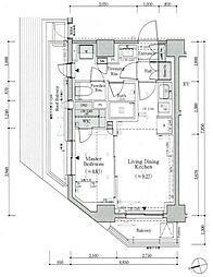 PARKLUXE蒲田一丁目 1LDKの間取図画像
