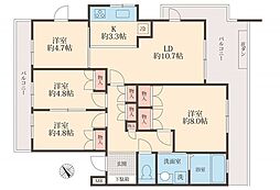 エルムコート 2階4LDKの間取り