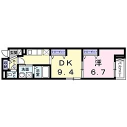グランディオーズ桂 1LDKの間取図画像