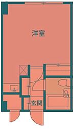 湯島アパートメントハウス ワンルームの間取図画像